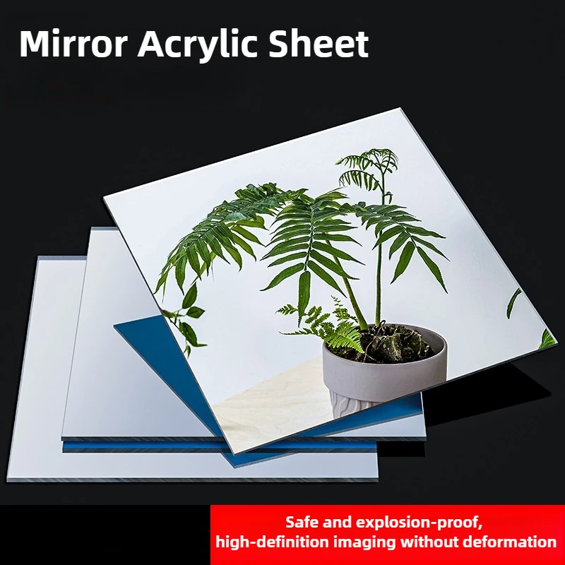 

Mirror Acrylic Plate Gold Silver Mirror Plastic Plate Acrylic Mirror Plexiglass Plate Processing Customization 500mmx500mm