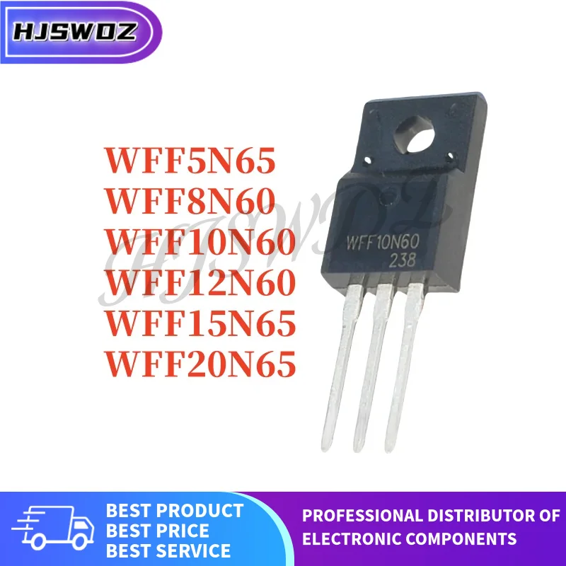 

10Pcs WFF12N60 WFF20N65 WFF10N60 WFF15N65 WFF8N60 WFF5N65 MOSFET Field-effect tube TO-220F