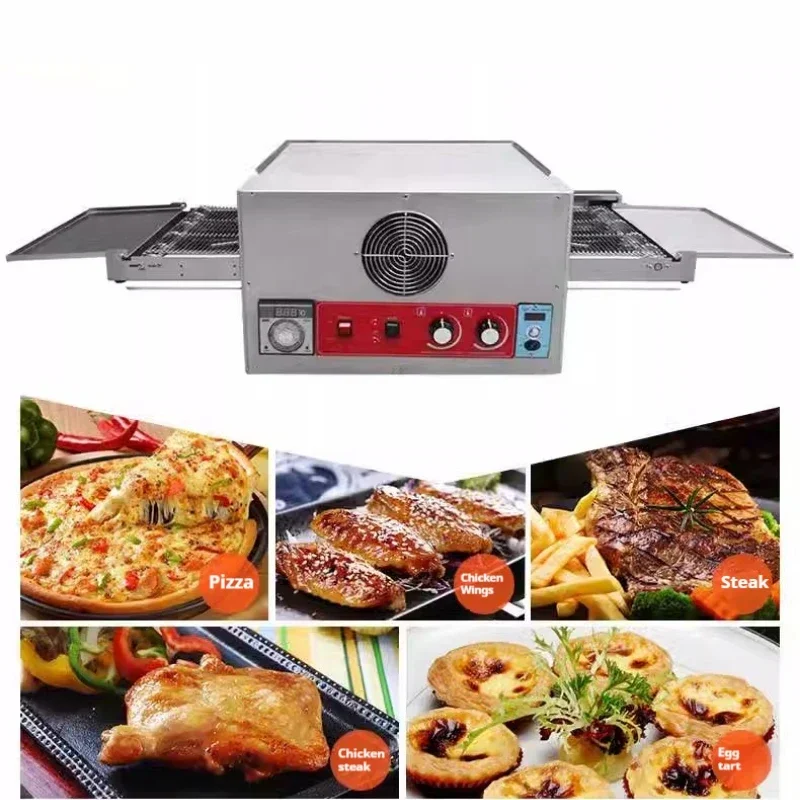 Electric Conveyor Pizza Oven Commercial 12 Inch Pizza Stove Oven Large Dispenser Cake Bread Pizza Making Machine 220V/380V