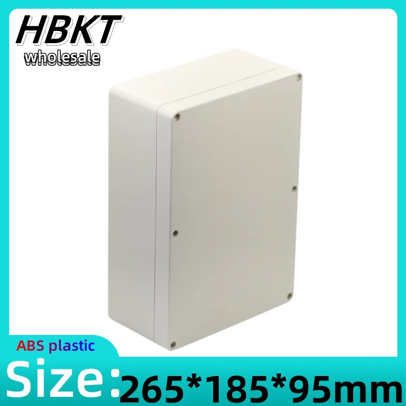 1pcs 265x185x95mm DIY Plastic Waterproof Housing Electronic Junction Case Power Supply Box Sealed Instrument Case Connector