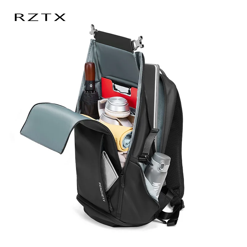 anti theft expandable roll top backpack with laptop pocket waterproof large capacity outdoor backpack college school bag