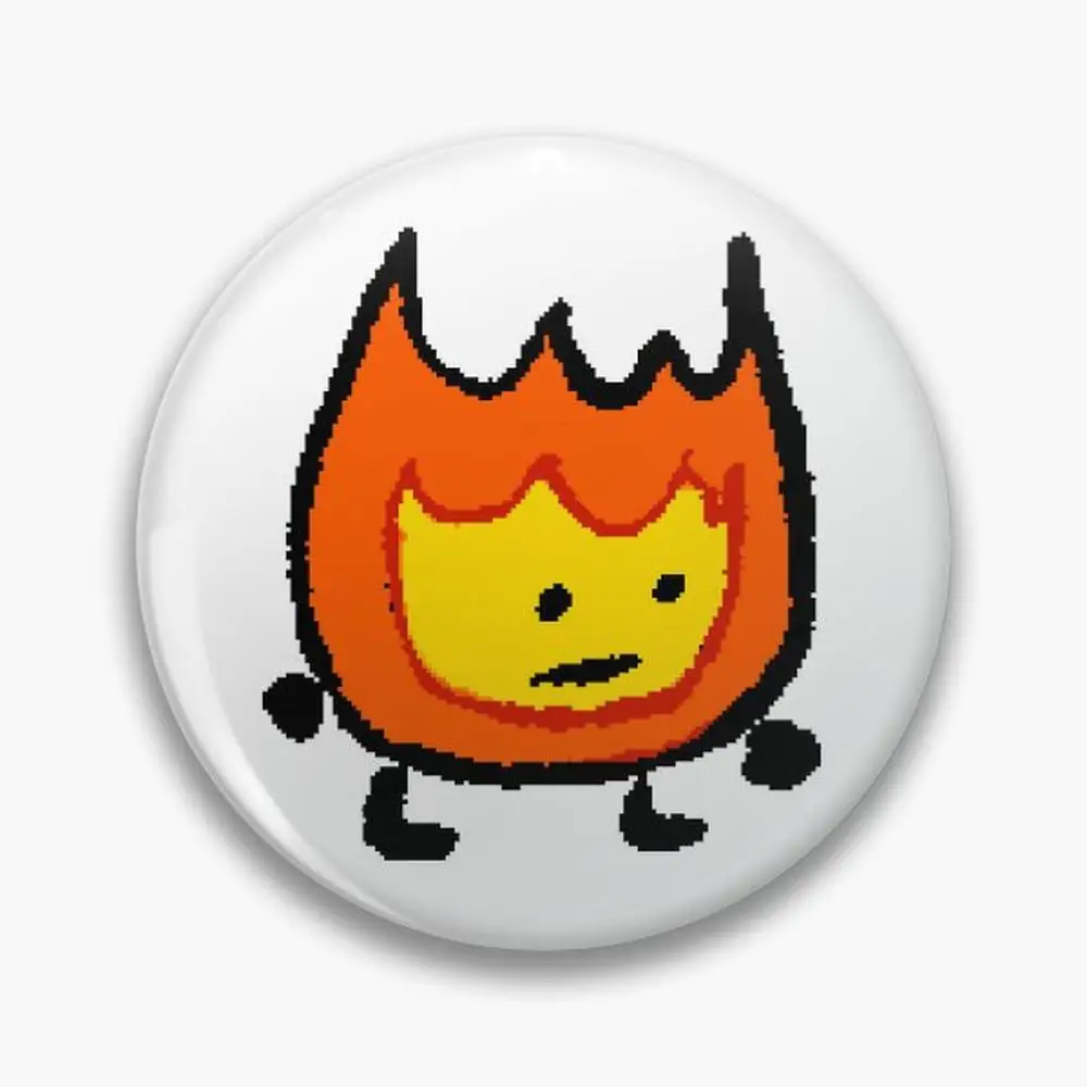 BFDI Firey Pin Buttons Brooches  Jewelry Accessory Customize Brooch Fashion Lapel Badges