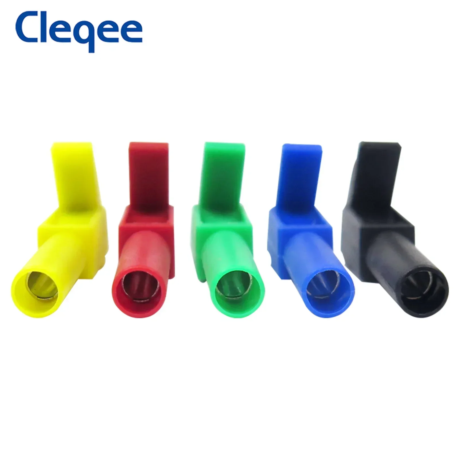 Cleqee P2007 10 قطعة مقاطع التمساح معزولة بالكامل إلى 4 مللي متر الموز أنثى جاك آمنة التمساح المشبك اختبار الملحقات محول