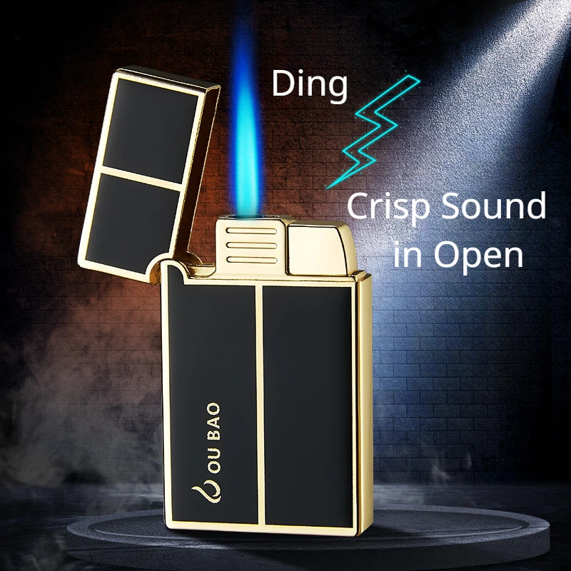 

Metal Inflatable Lighter Butane Gas Windproof Lighter Crisp Sound in Open Men's Gift Lighters Smoking Accessories Torch Lighter