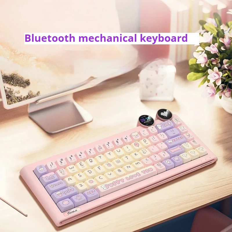 Wireless The Third Mock Examination Mechanical Keyboard 68 Key Rgb Light Effect Is Suitable For Electronic Game Players To Work