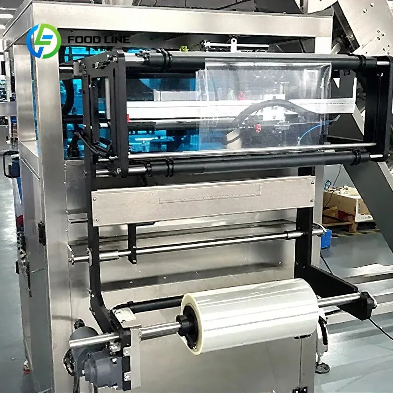Customized Fast High Accuracy Multihead Weighing Vertical FFS Packing Machine For All Kinds Puffed And Grain Snack Food Plant