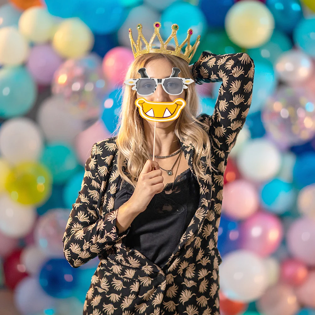 

2 Pcs Cow Animal Glasses Cosplay Prop Sunglasses Cartoon Eye Frame Eyeglasses Accessory Props