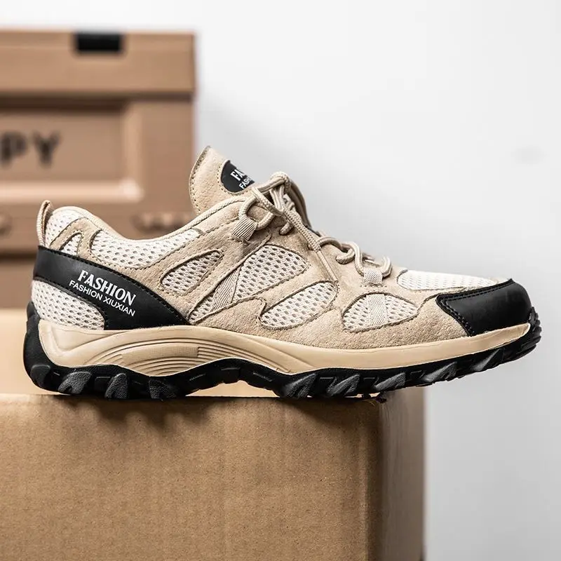 

Новинка 2026: Мужские кроссовки для скалолазания и треккинга весна-лето, нескользящие, с эластичной лентой, для активного отдыха