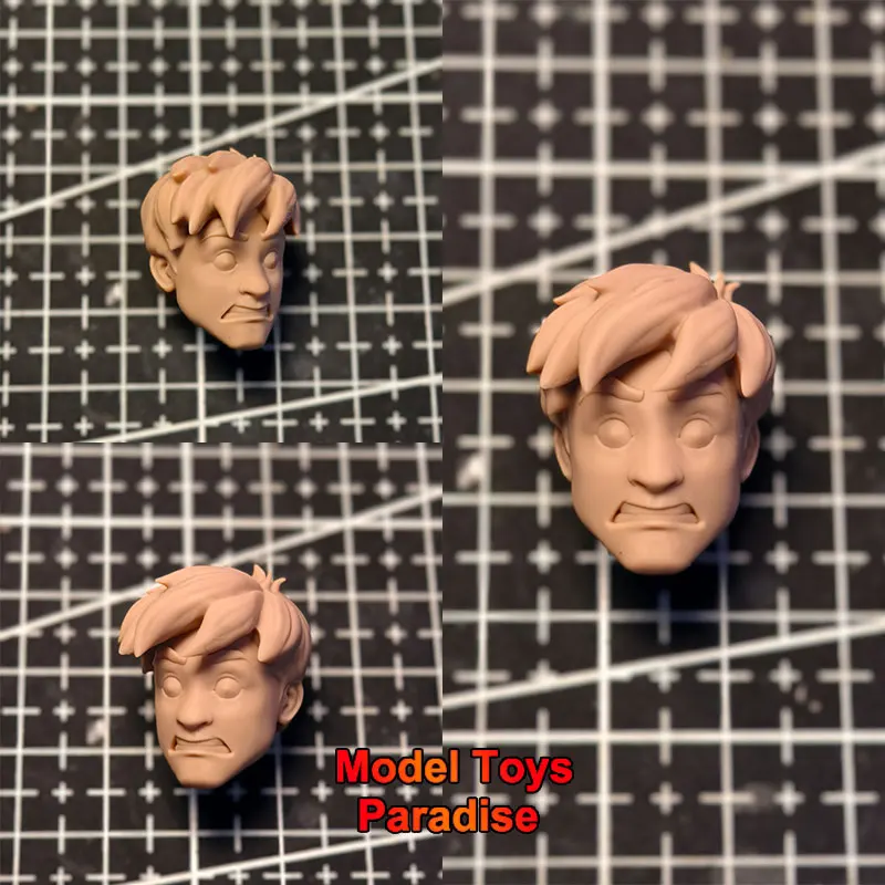 

Unpainted DIY Head Sculpt 1/12 Scale Men Soldier Anime Chenglong White Model Head Fit 6Inch Action Figure Body