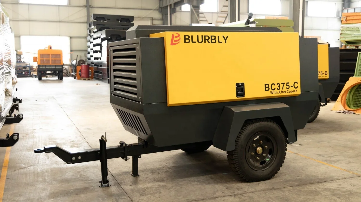 Portable Diesel Mobile Air Compressor 250 CFM 12 Bar for Sand Blaster Engine Quick Delivery
