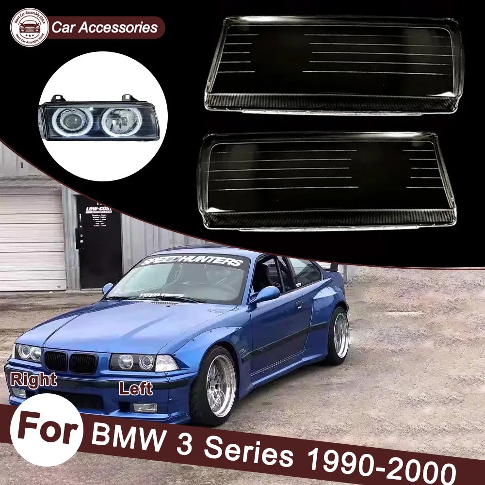 

Front Headlamp Lamp Cover Headlight Shell Transparent Lens Replace The Original Lampshade Plexiglass 1990-2000 For BMW 3 Series
