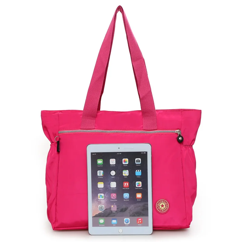 Waterproof Nylon Simple Oxford Cloth Ladies Shoulder Bag Trendy Canvas Bag Large Capacity Travel Shopping Bag for Young Women