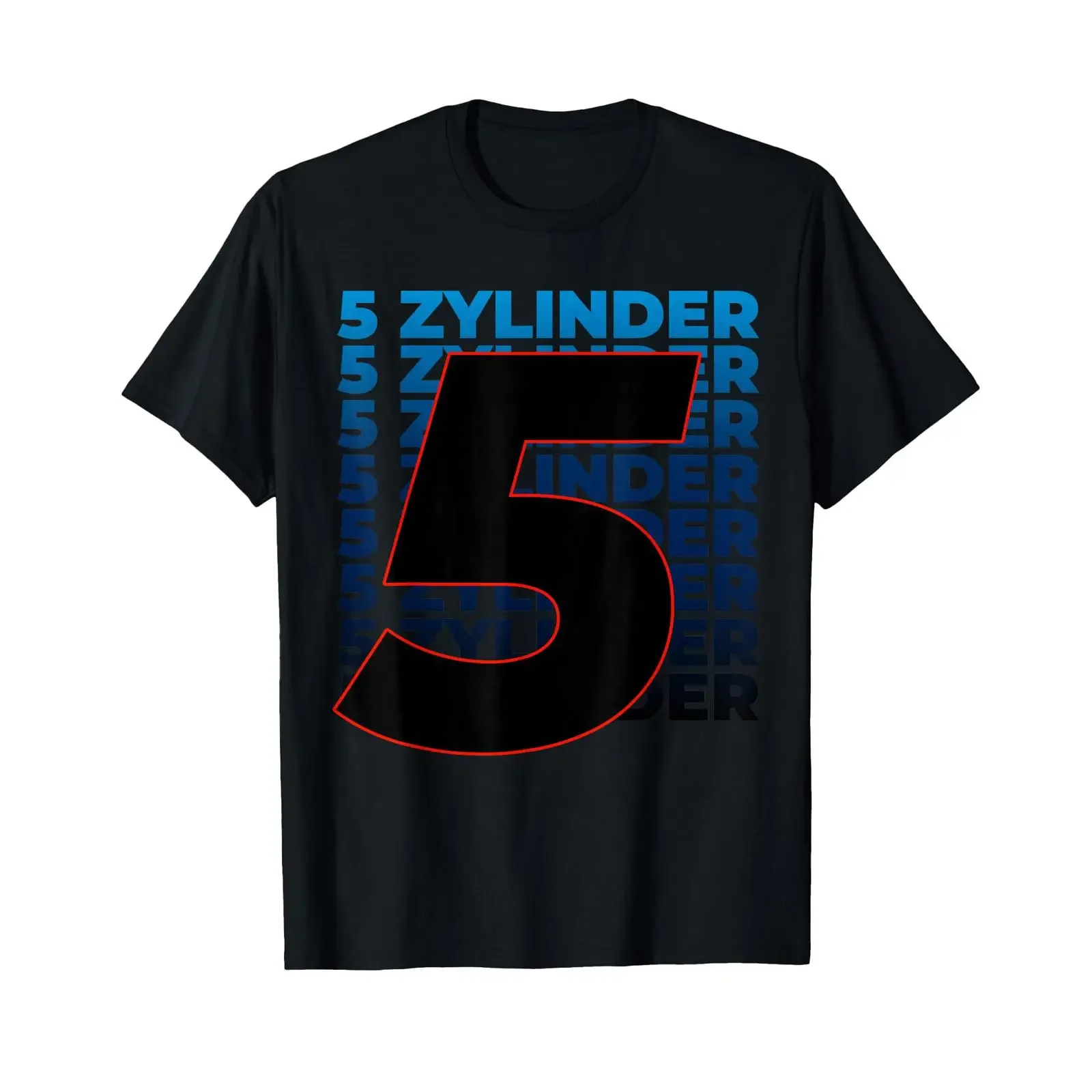 5 Cylinder Car Five T Shirt black vintage Washed Unisex streetwear designer clothes Versatile homme Stylish Soft Breathable