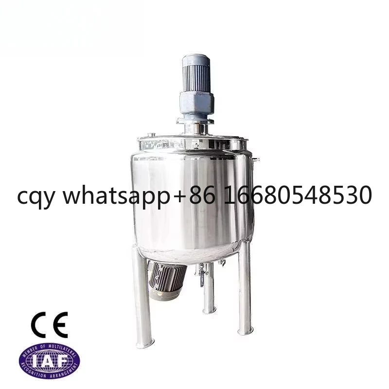 

Stainless Steel Lotion Cream Making Machine Electric Heating Jacket Mixing Tank With Bottom Emulsifier Homogenizer Agitator