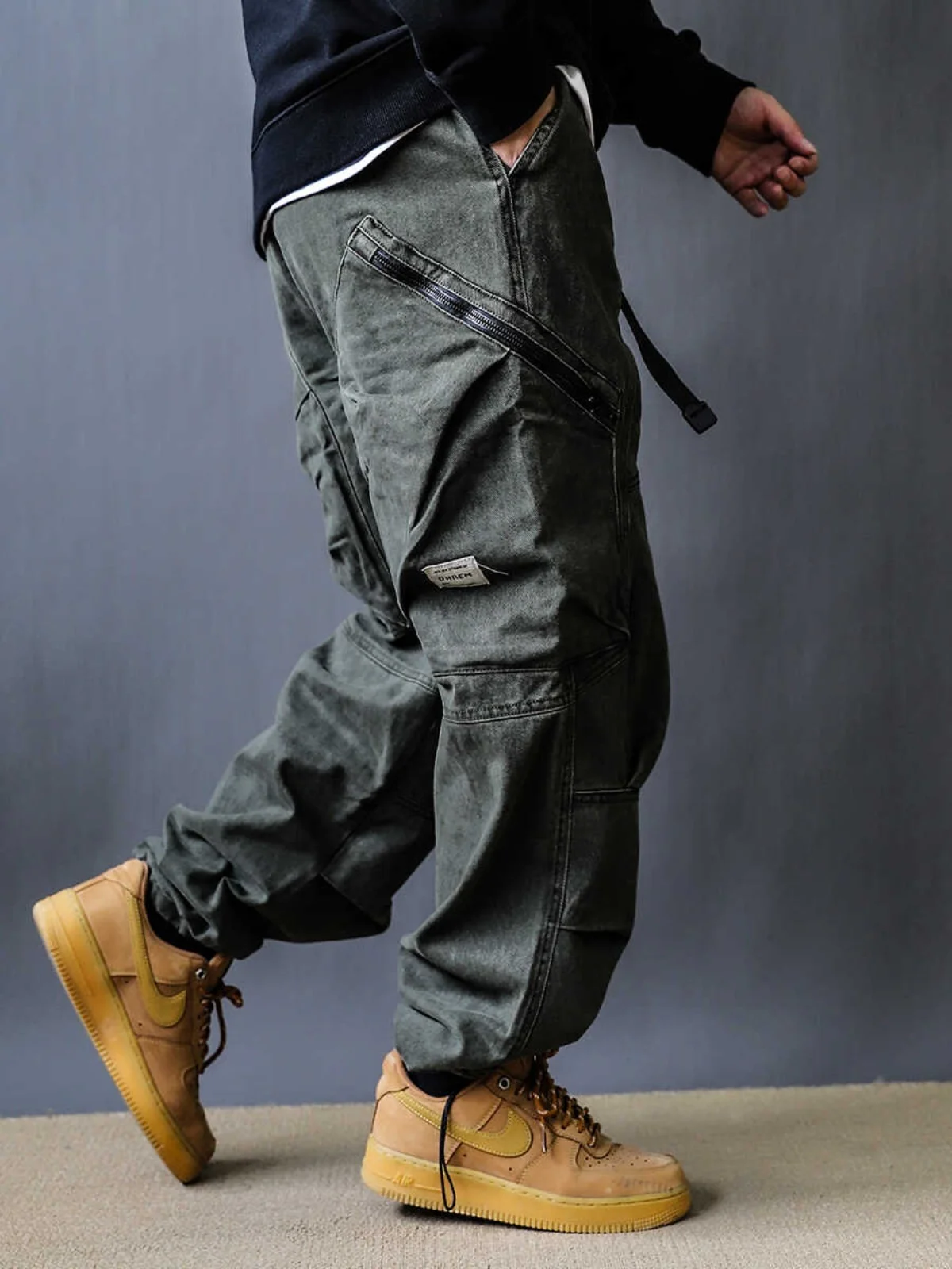 

Мужские рабочие брюки в американском ретро-стиле с множеством карманов, модные свободные прямые повседневные длинные брюки, мужские спортивные брюки осень-зима 2024