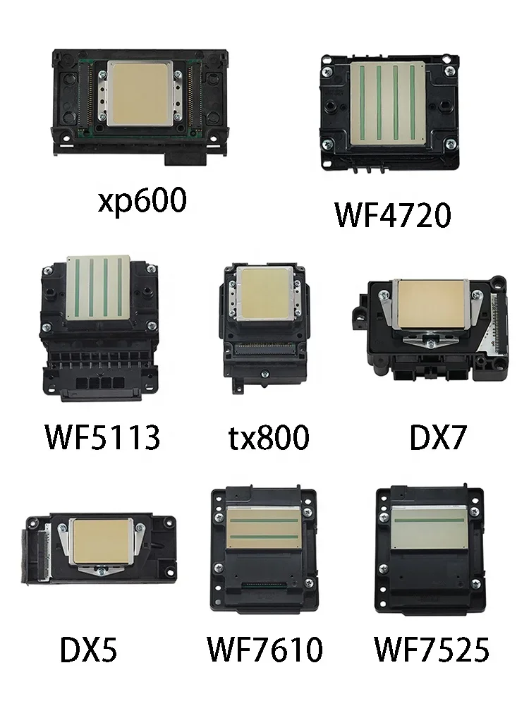 Nova cabeça de impressão DX5 F 186000   Cabeça de impressão desbloqueada para impressão de impressora jato de tinta eco-solvente