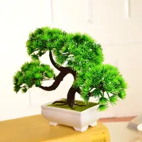 Simulated Welcome Pine Small Bonsai Green Plant Bonsai Pine Small Bonsai Home Decoration Desktop Decoration