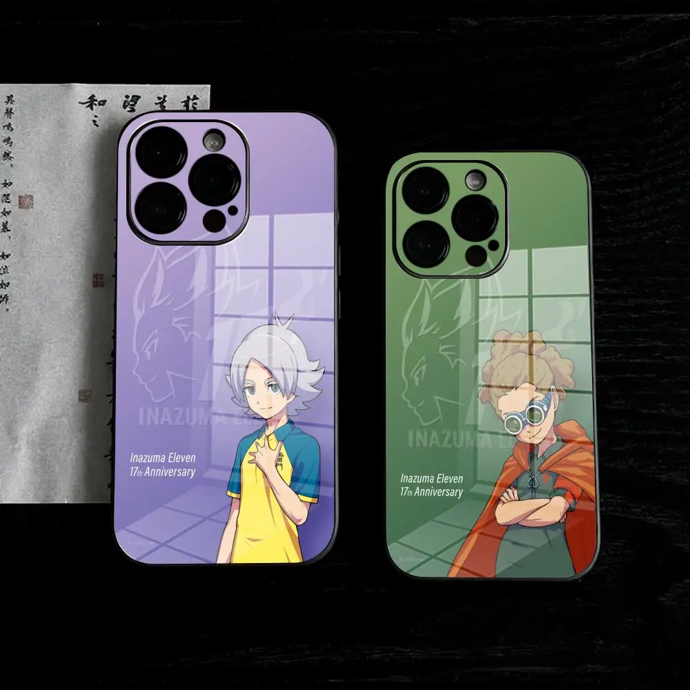 

Inazuma Eleven Series Phone Case For IPhone 17 air 16 15 14 13 12 11 Pro Max X XR Precision holes anti-fall glass PC Cover