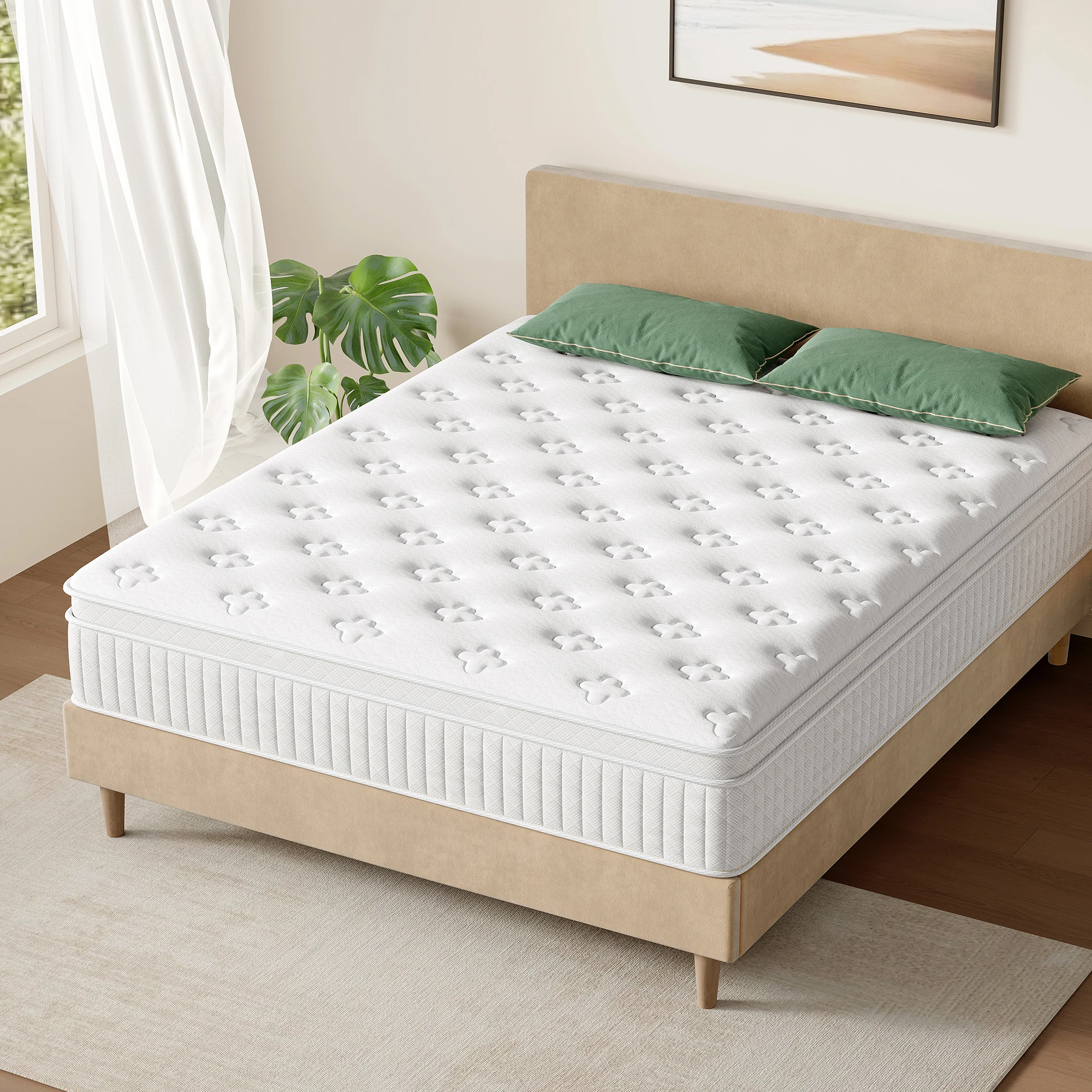 Wholesale Mattresses with a Blend of Pocket Springs and Memory Foam, Breathable, Quiet, and with Lumbar Support.