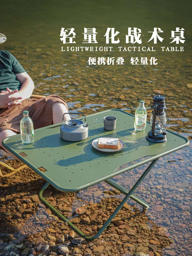 طاولة تكتيكية للتخييم في الهواء الطلق، طاولة عسكرية قابلة للطي من سبائك الألومنيوم، تخييم نزهة ذاتية القيادة للجيش البريطاني #2