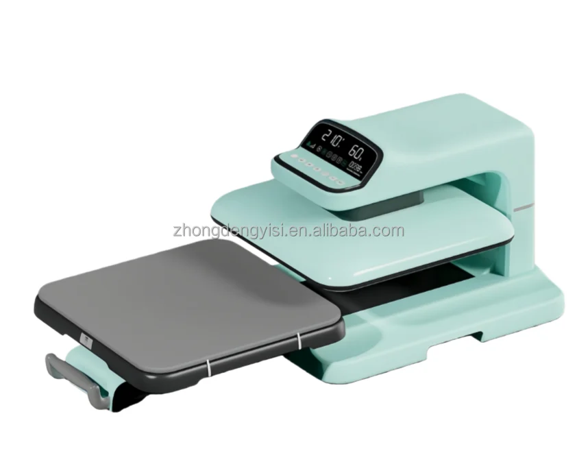 Desktop Flat Hot Press Printing Machine Automatic Heat Press Printer with Flat Plate for Sublimation on Clothes Making Logos