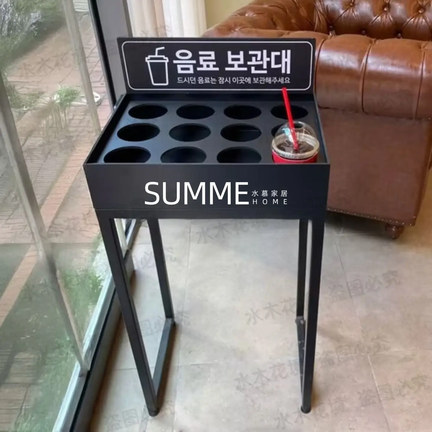 Gym Water Cup Beverage Shelf Clothing Store Commercial Shelf Door Milk Tea Coffee