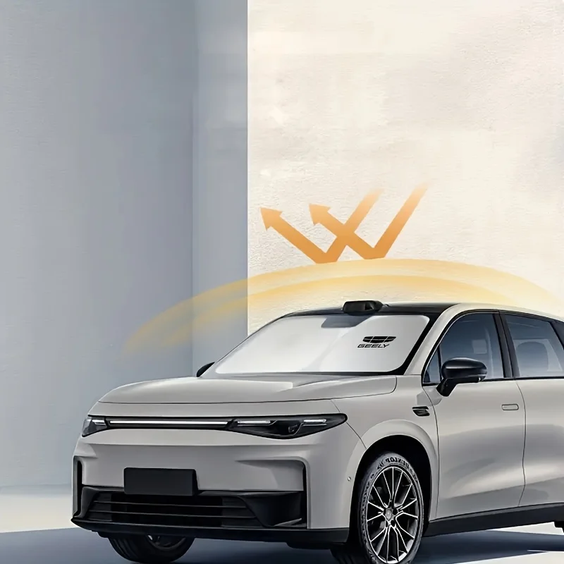 

Термоизоляционный солнцезащитный экран для автомобиля, подходит для защиты салона от солнца, например, для Geely, легко хранить.
