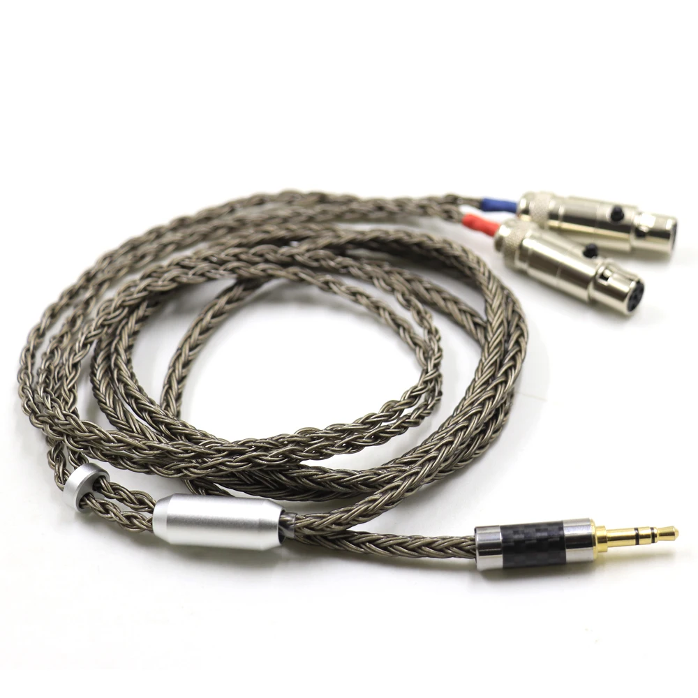 HIFI-auriculares balanceados XLR, 4 pines, 2,5, 3,5, 4,4mm, Cable de actualización Chapado en plata, for16 Audeze Core, LCD, 3 LCD-2, LCD2, LCD-4