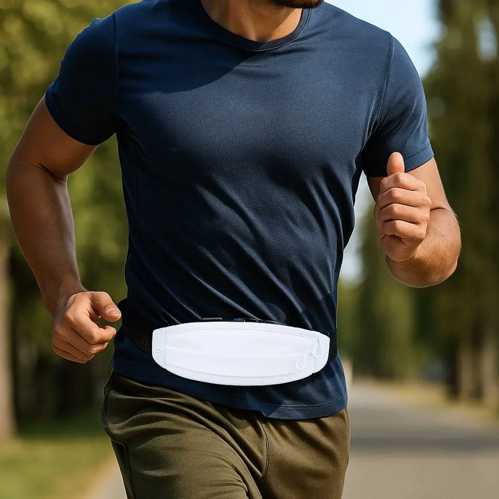 

Ультратонкая спортивная мобильная поясная сумка, высокоэластичная плотно прилегающая поясная сумка для бега, большая вместительная спортивная сумка для телефона