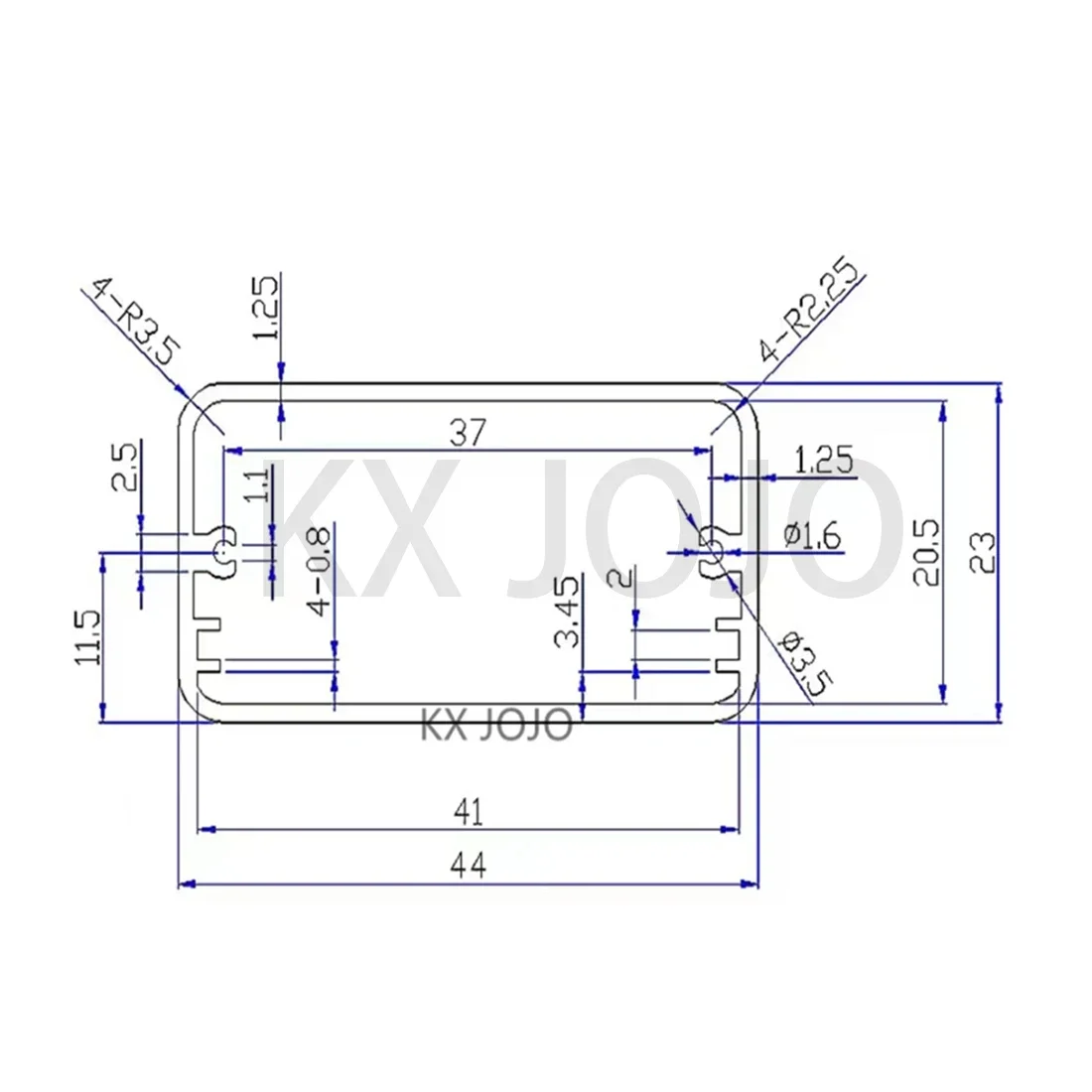 Gabinete de alumínio 44*23*60/65mm caixa de junção à prova dwaterproof água diy habitação eletrônica pcb projeto instrumento amplificador gabinete metal