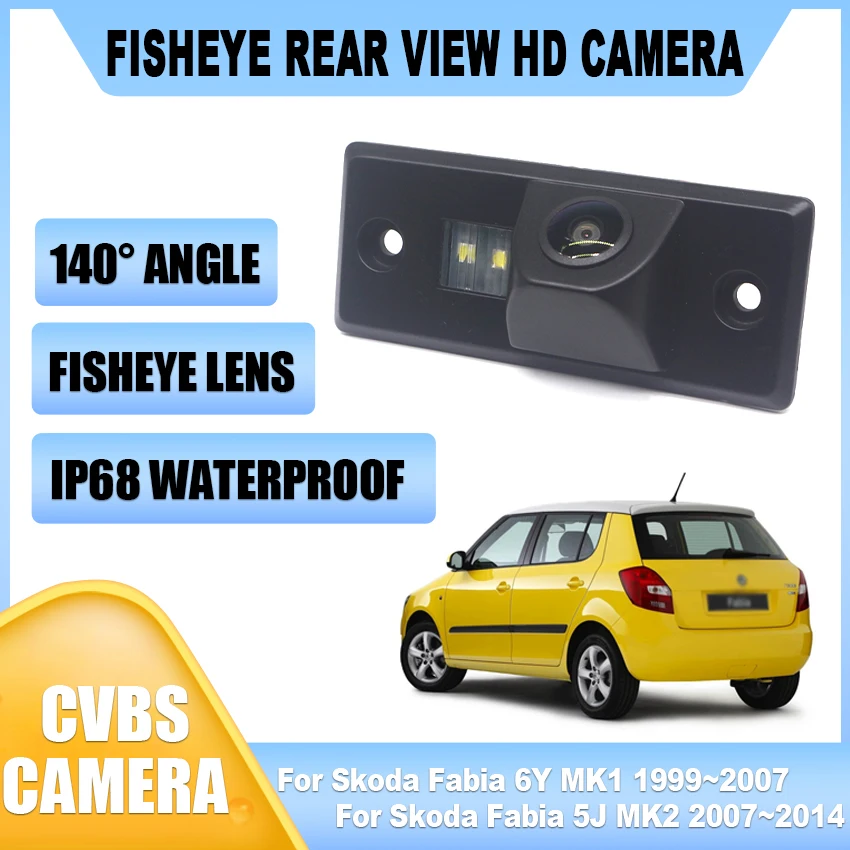 Car Rear View Reverse backup HD Camera High Quality RCA For Skoda Fabia 6Y MK1 1999~2007 For Skoda Fabia 5J MK2 2007~2014