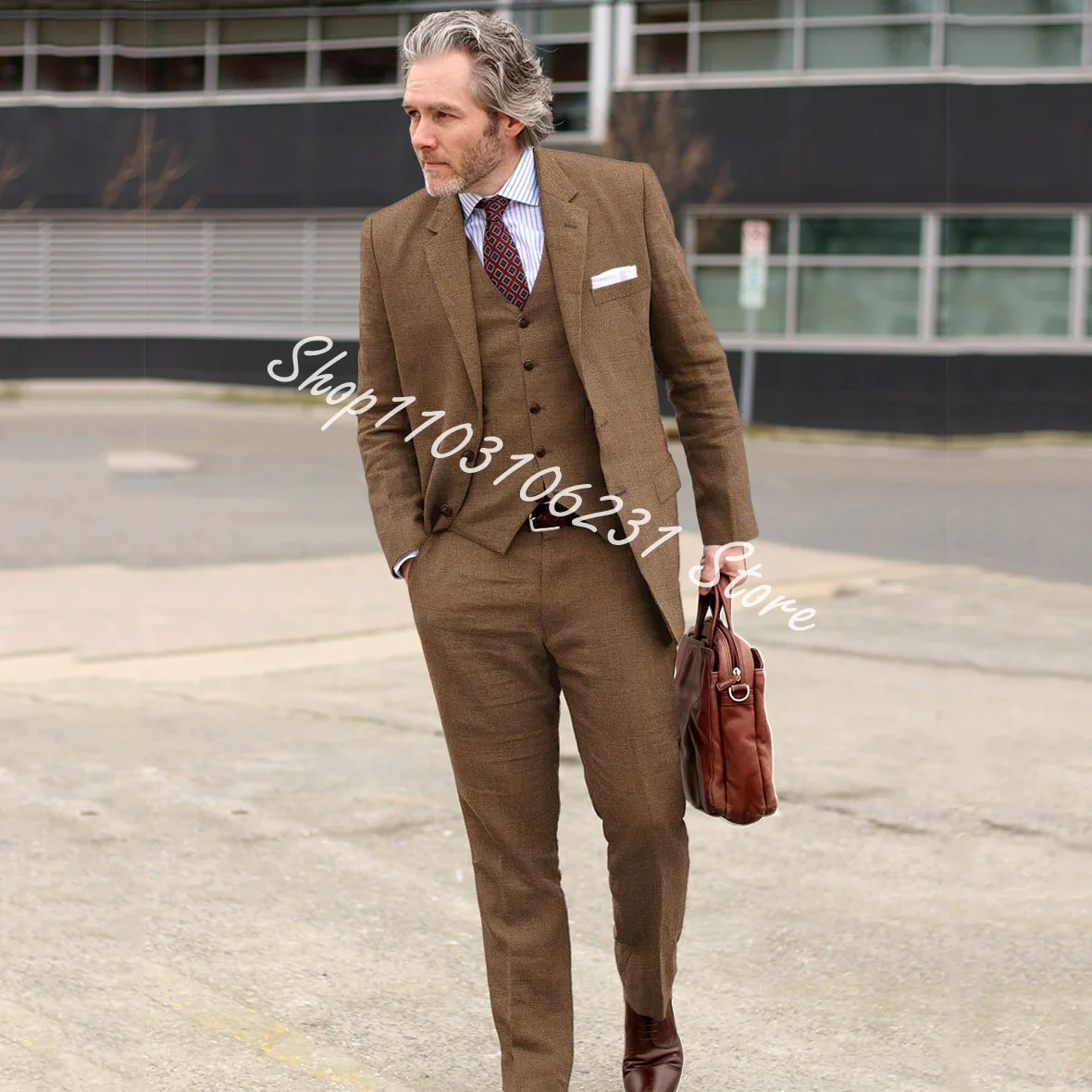 2024 White Linen Men Suits New Fashion Bridegroom Casual Tuxedos Slim Fit Wedding Blazer Vest Pants Custom Terno Masculino