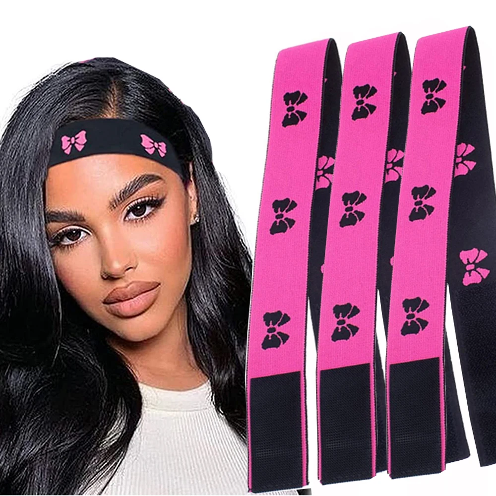 Peruka opaska na brzegi roztopiona na koronkowe peruki regulowana magiczna naklejka opaska na krawędzie 3-4cm szerokość elastyczna opaska na krawędzie włosów