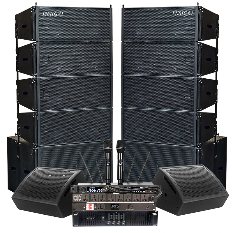 Custom Dual 10 12 Inch Line Array Speaker System Equipo De Sonido Para Eventos Professional Active Passive Line Array Speakers