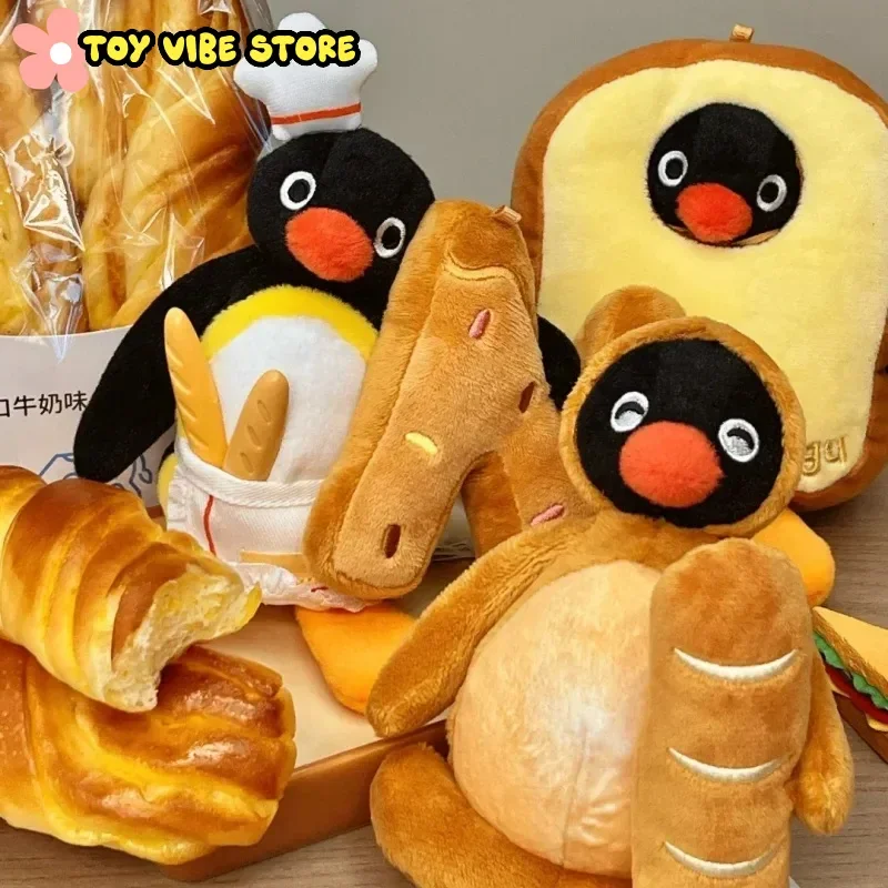 

New Original Pingu Pengu Bread Superman Creamy Toast Cream Bread Toast Kawaii Doll Pendant Decor Toys Collection Birthday Gift