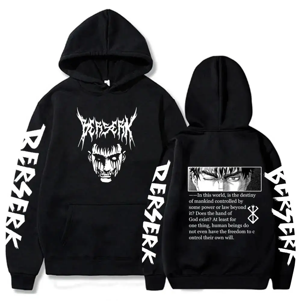 

Japan Anime Berserk Guts Hoodies Sweatshirt Casual Anime Cartoon Eyes Print Long Sleeve Oversized Pullovers hoodies sweatshirt