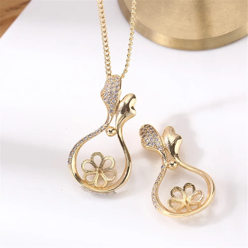 

14k Gold Plated Endant Connectors Gold Color Pendant Clasps Hooks For DIY Pearl Pendant Setting Necklace Jewelry Making Findings