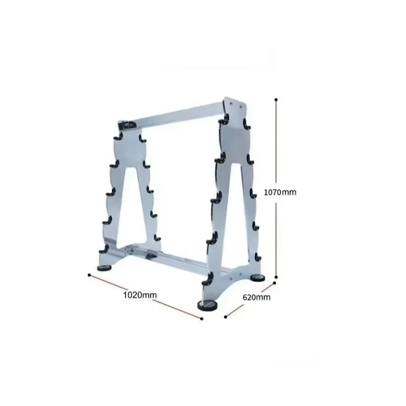 Electroplated Fixed Barbell Rack Commercial Gym Straight/Curved Rod Storage