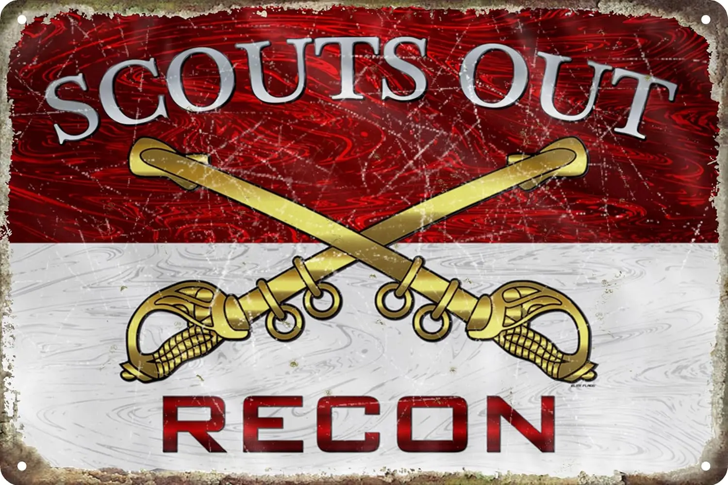 Bayyon Cavalry Scouts Out Recon Metal Sign Tin Plate Sign Wall Art Decor Tin Sign 8