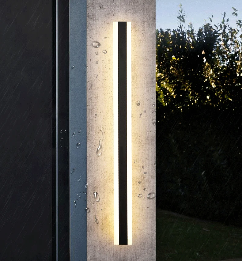 

Modern IP65 Waterproof outdoor Long Strip LED wall lamp villa courtyard Wall Light Garden porch Sconce Light garage Luminaire