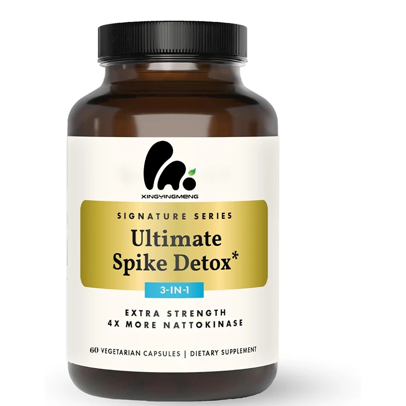 Ultimate Spike Detox | 60 capsules | 3-in-1 formula, containing nattokinase, bromelain, and curcumin | Non GMO, gluten free