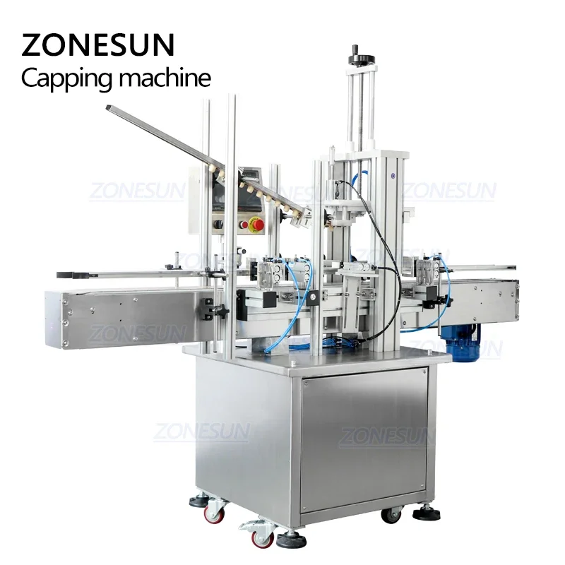 ZONESUN ZS-XG16D1 Máquina automática de prensado de tapas de botellas de vino Máquina taponadora de corcho de madera con alimentador de tapas