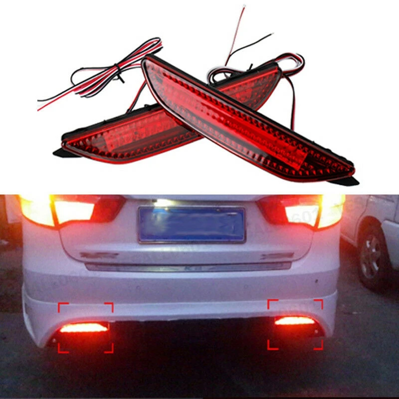 Car Rear Bumper Reflector Brake Lights Tail LED Warning Lights Accessories Lamp For Kia Rio K2 Sedan 2011-2014