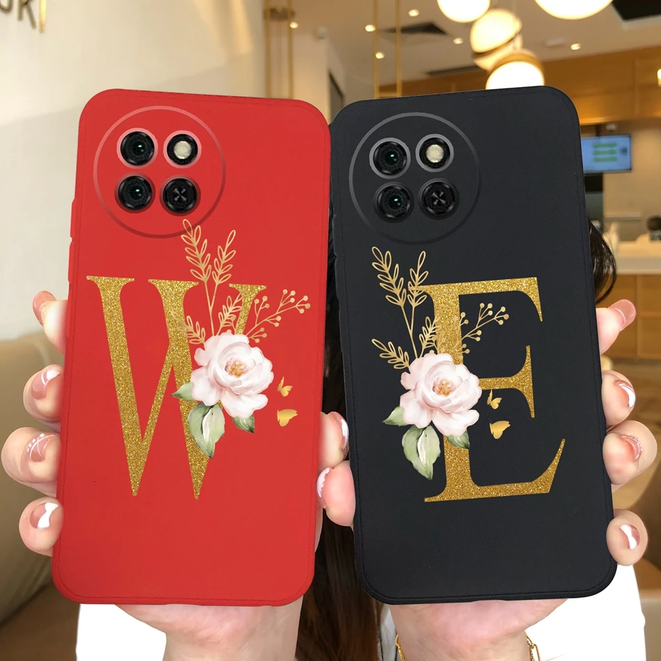 For Itel S23 Plus Case Rose Name 26 Letter Soft Matte Silicone Anti Slip Phone Protective Cover For Itel S 23 Black Red Bumper