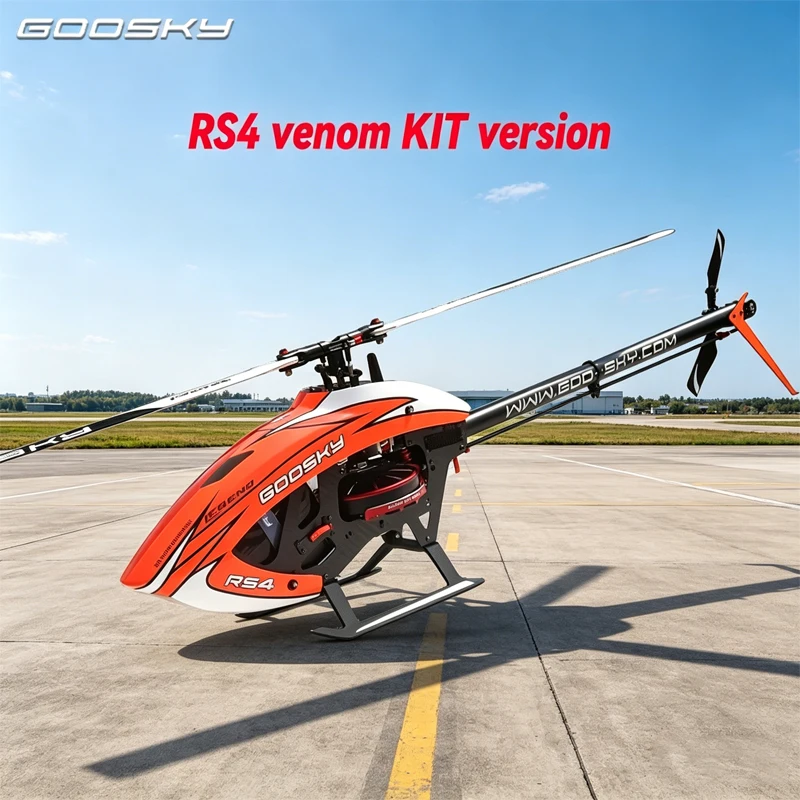 

Радиоуправляемый вертолет GOOSKY 3D Stunt RC RS4 Venom, оранжево-зеленый, комплект, для взрослых, для активного отдыха, аэробатический, игрушка