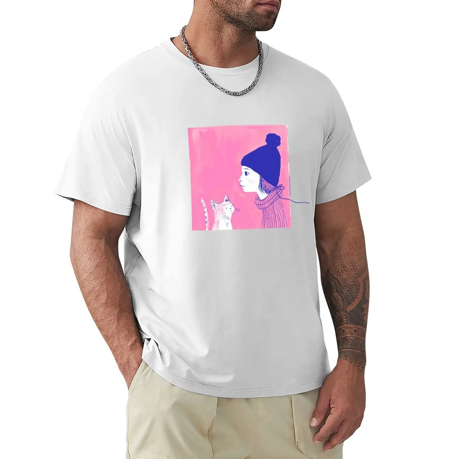 Companions in Contemplation T-shirt summer top for a boy plus sizes funnys Men's cotton t-shirt