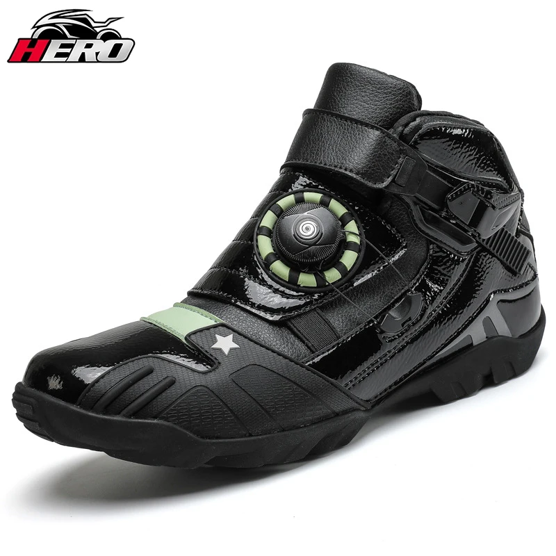 

Men Motorbike Travel Boots Mountaineering Non-slip Wear-resistant Sports Shoes Road Commuter Motorbike Riding Boots