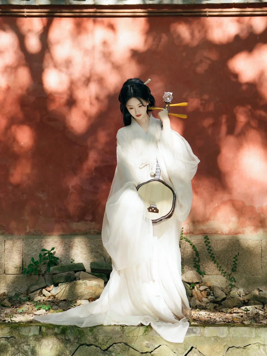 

White Hanfu 2026 New Sle Large Sve Collar Intersecting Spring Faionable Traditional Wei Jin Sle Women's Ancient Costume