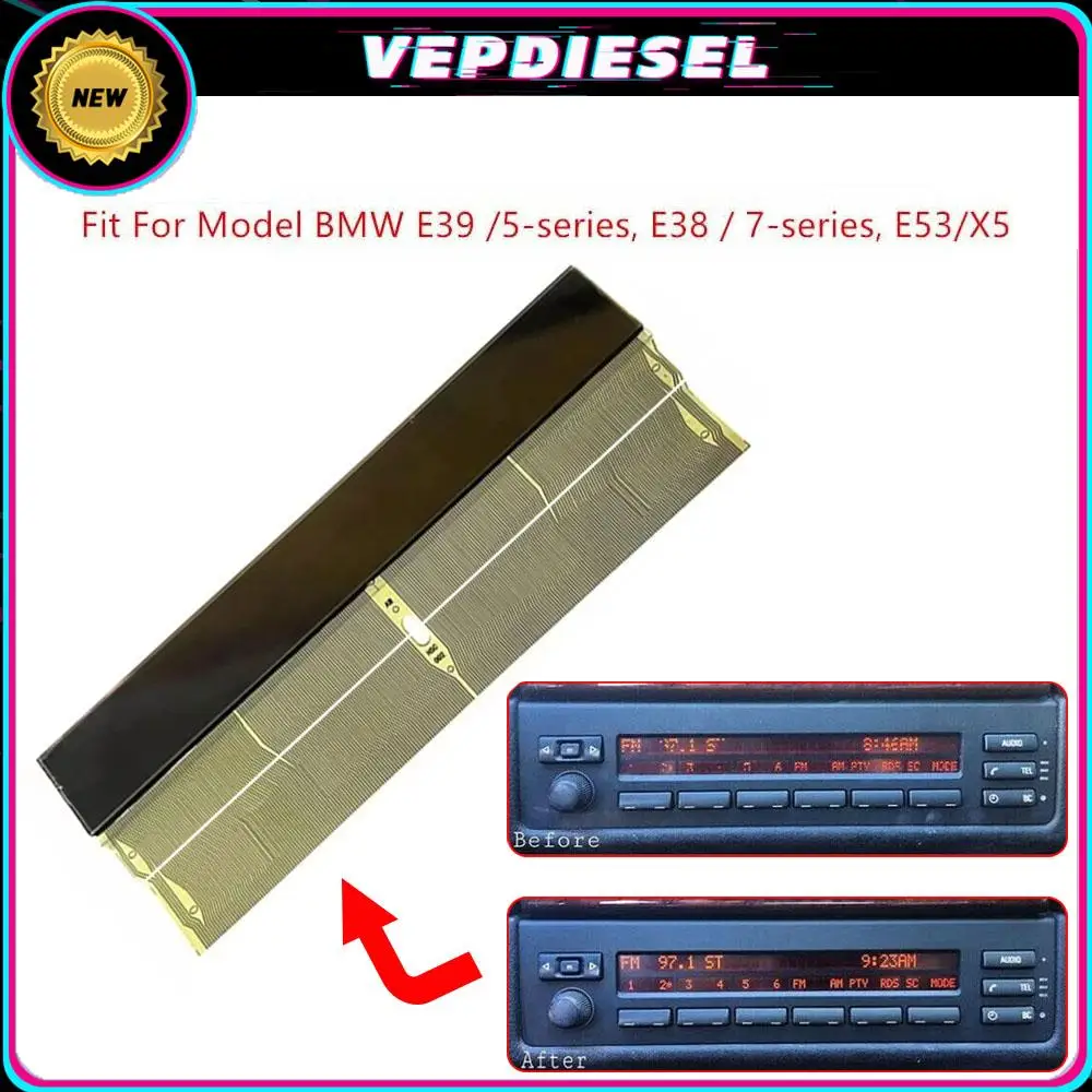 1Pcs Brand New Car LCD Display Screen Repair Panel For BMW E53 E38 E39 5 & 7 Series X5 Mid Radio FM Auto Accessories Parts