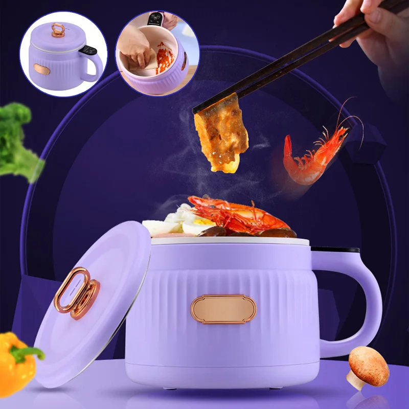 

Portable Multifunctional Electric Cooker Household Dormitory Non-Stick Timed Reservation Handle Pannel Mini Electric Boiler